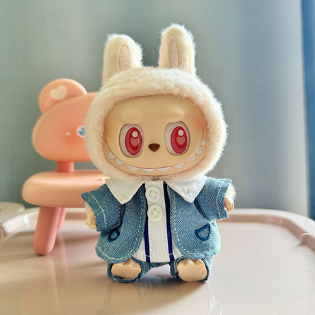 [Clothes Only] 1st/2nd generation Labubu clothes pendant Labubu sitting party baby clothes teddy bear suspenders cute pants - V.I.P Digital Presence