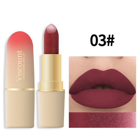 Waterproof And Durable Lipstick Velvet Fine Glitter Matte Lip And Cheek Dual-Use Lipstick - V.I.P Digital Presence