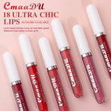CmaaDu 18 Color Lipstick Matte Non-Stick Cup Waterproof Long Lasting Lip Gloss - V.I.P Digital Presence