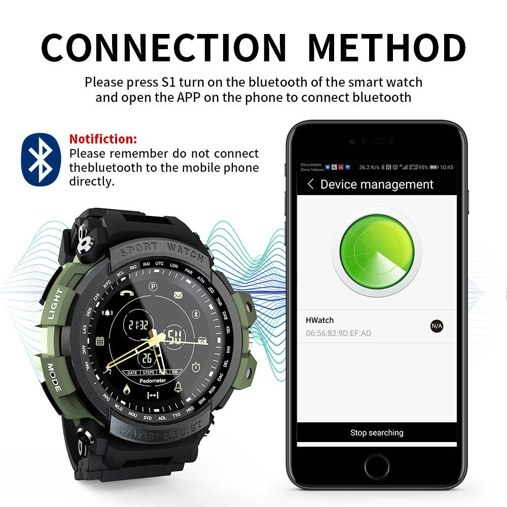 Reloj inteligente deportivo LOKMAT profesional, resistente al agua hasta 5 ATM, con Bluetooth, recordatorio de llamadas, reloj digital para hombre, compatible con iOS y Android. 