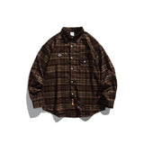 Loose casual checkered long sleeved shirt for men and women - V.I.P Digital Presence
