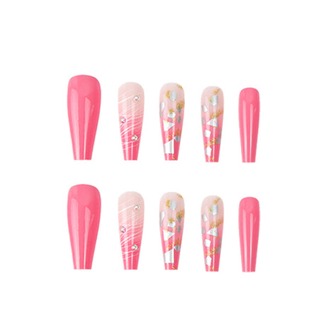 Wear The Same Type Of INS Shell Glitter Powder Spot Drill Nail Patch And Long Ballet Nail - V.I.P Digital Presence