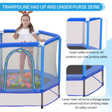 55'' Toddlers Trampoline with Safety Enclosure Net and Balls, Indoor Outdoor Mini Trampoline for Kids - V.I.P Digital Presence