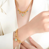 Gold-Plated Titanium Steel Charm Bracelet - V.I.P Digital Presence