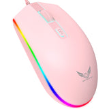 USB illuminated wired mouse, computer peripherals, e-sports games, colorful RGB scrolling light mouse - V.I.P Digital Presence