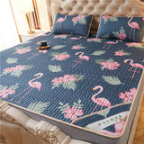 Summer Bed Sheet Ice Silk Mat Soft and Comfortable Latex Mattress Bedding Three-piece Breathable Mat for Comfortable Sleep