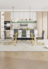 Dining table Modern tempered glass dining table Large modern office desk - V.I.P Digital Presence