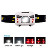 CREE 5W LED Body Motion Sensor Headlamp Mini Headlight Rechargeable Outdoor Camping Flashlight Head Torch Lamp With USB Charging - V.I.P Digital Presence