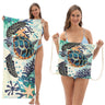 Two-in-One Foldable Beach Towel Printed Bath Towel All-In-One Beach Towel with Storage Bag - V.I.P Digital Presence