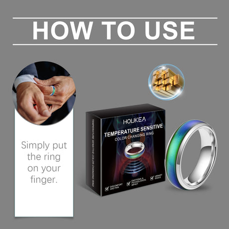 Color Changing Ring Everyday Portable Stylish Elegant Accessory Men's Body Care Ring - V.I.P Digital Presence