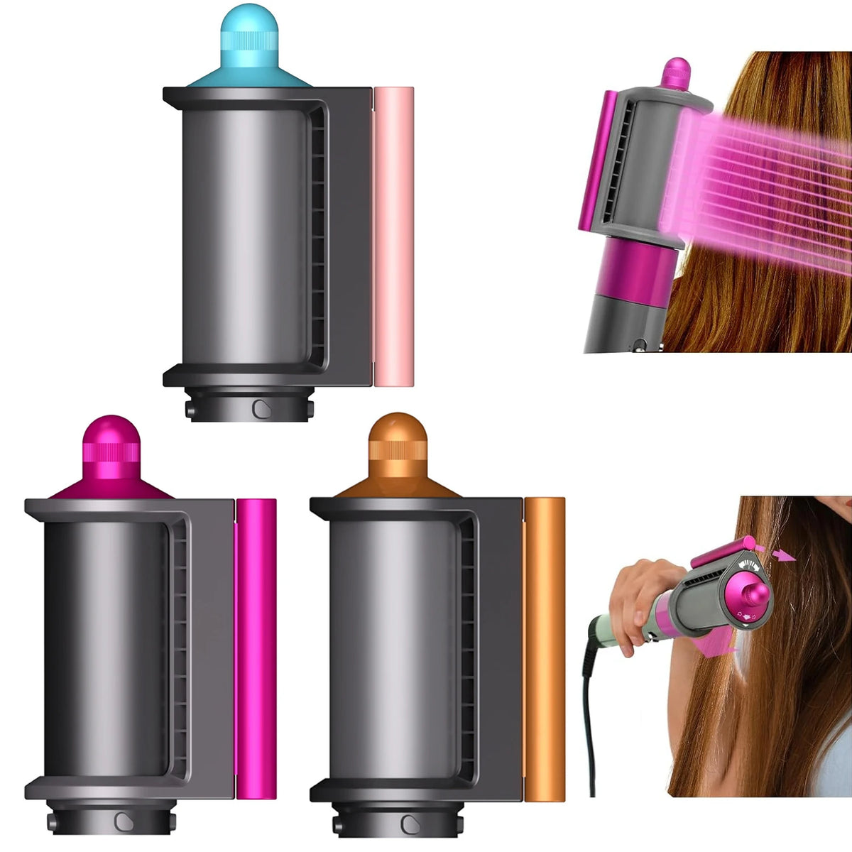 Anti-Flight Flyaway Attachment Nozzle for Dyson Airwrap Smoothing Dryer Accessories for Dyson HS05/01 Straightening Hair Nozzle - V.I.P Digital Presence