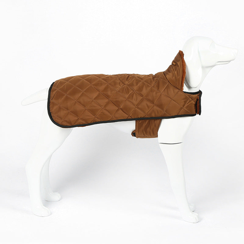 Heated Pet Clothing - New Fashion Warm Dog Cotton Jacket with Short Rabbit Fur - V.I.P Digital Presence