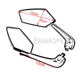 Universial 8mm 10mm Motorcycle Mirrors Motorbike Rearview Black Side Mirrors for Honda Suzuki Yamaha Kawasaki Scooter KTM Ducati - V.I.P Digital Presence