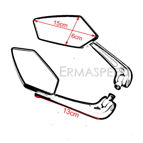 Universial 8mm 10mm Motorcycle Mirrors Motorbike Rearview Black Side Mirrors for Honda Suzuki Yamaha Kawasaki Scooter KTM Ducati - V.I.P Digital Presence