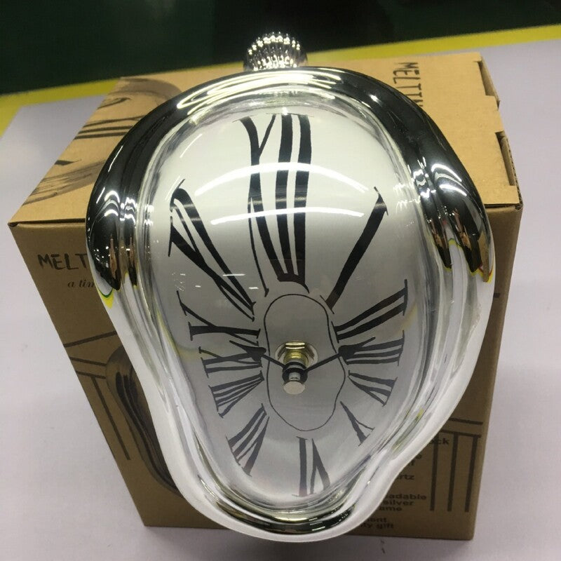 Twisted Corner Clock by Creative Home Decor: A Melting Clock with Roman Numerals, a Retro Time - Warp Wall Clock - V.I.P Digital Presence