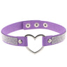 Japan's Harajuku Soft Girl Black Rhinestone Peach Heart Love-Shaped Collar Women's Neck Strap Collarbone Necklace Short - V.I.P Digital Presence