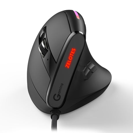 ZELOTES Master T50RGB Vertical Grip Ergonomic Programming Gaming Notebook Wired Mouse - V.I.P Digital Presence