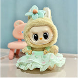 Ropa] Ropa Labubu con colgante de cara de PVC, ropa para muñecas de la serie Labubu Sitting Party