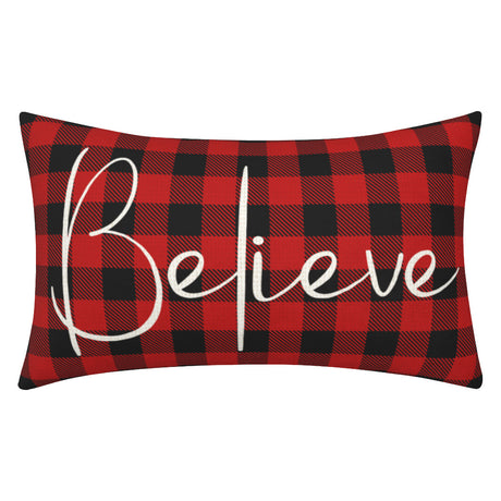 Christmas Decorative Pillowcase 2-piece Set Merry Christmas Sofa Cushion Cover Believe Waist Pillow Cover - V.I.P Digital Presence