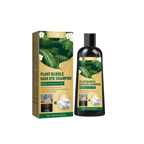 Plant Bubble Hair Natural Black Hair Dark Hair Hair Care Easy Color Lasting Mild Not Irritating - V.I.P Digital Presence
