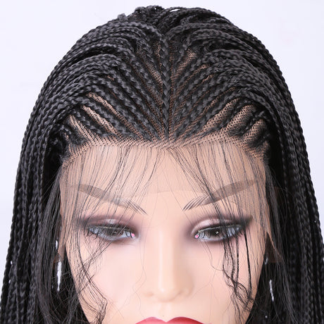 Long Synthetic Wig with Braided Box Braids Wigs For Black Women Daily Wear White Hat Wig Adjustable For Girls - V.I.P Digital Presence