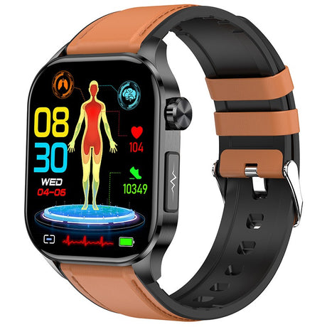 New ET580 smartwatch ECG blood glucose uric acid blood lipids body temperature men's photo and phone call watch - V.I.P Digital Presence