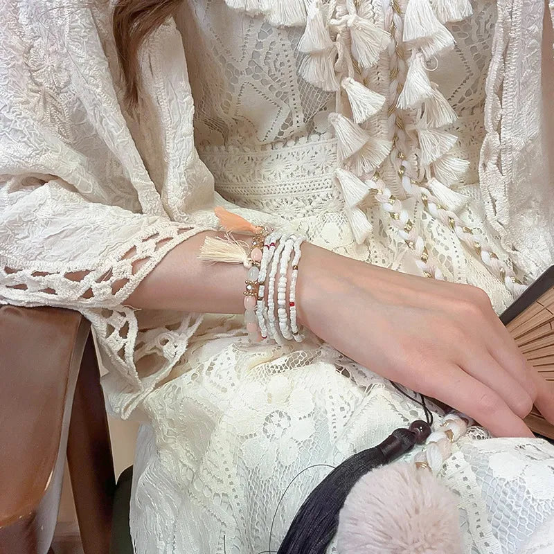 Tassel Rice Bead Bracelet - V.I.P Digital Presence