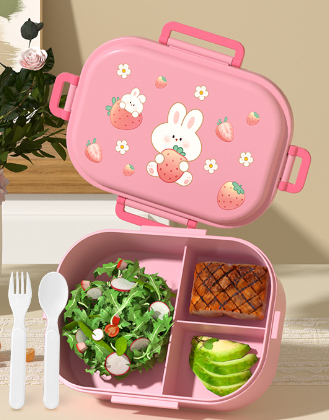 Cartoon cute small fresh microwaveable compartment insulation lunch box fresh-keeping box - V.I.P Digital Presence