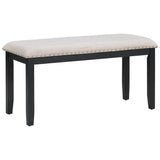 TREXM Modern Style 6-piece Dining Table with 4 Chairs & 1 Bench (White)