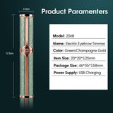 Electric Eyebrow Trimmer Epilator Painless Eye Brow Body Face Lip Shaver Razors Portable Facial Hair Remove - V.I.P Digital Presence