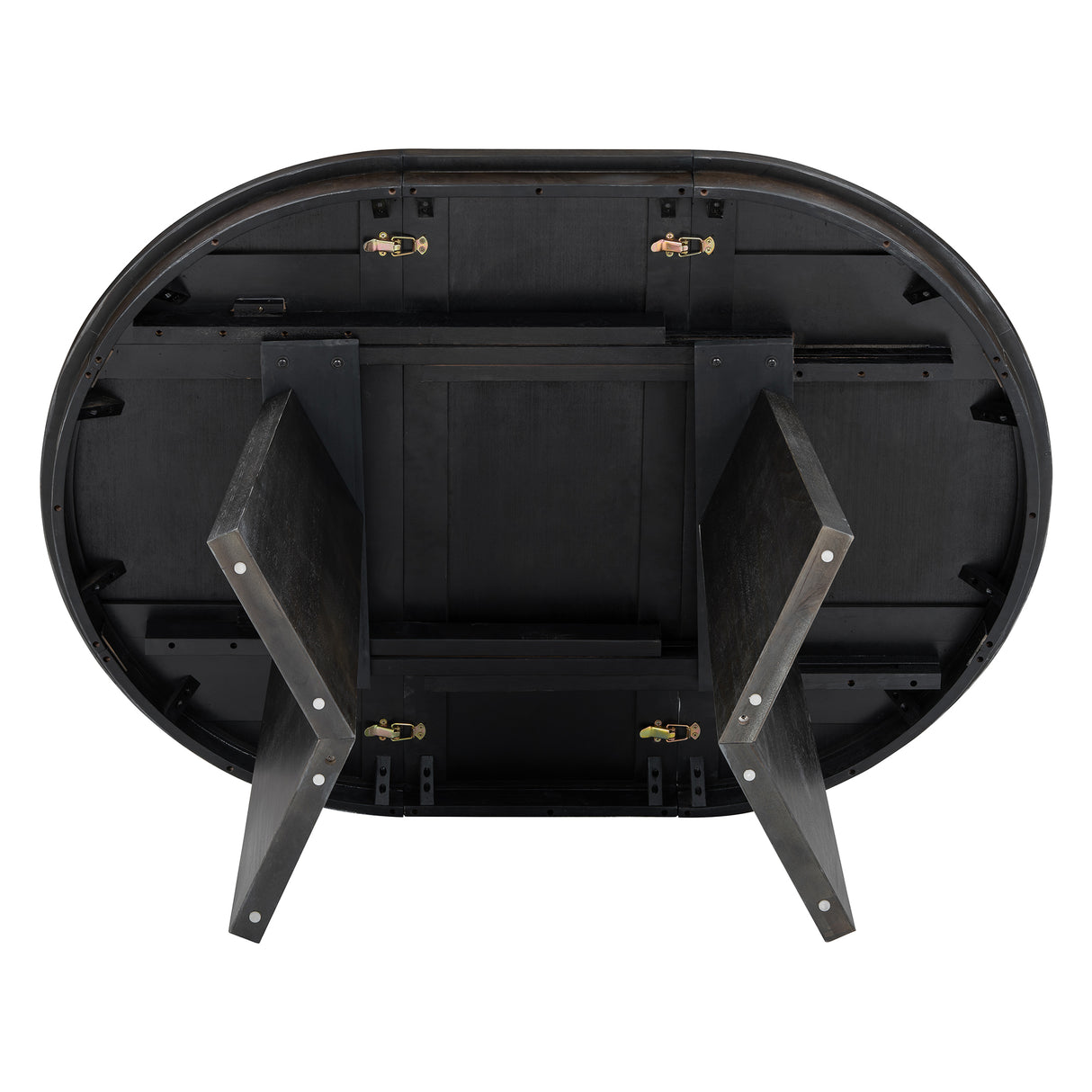 TREXM 5-piece retro functional cutlery set with 1 expandable dining table and 4 cushioned chairs with rattan backrests (espresso - V.I.P Digital Presence