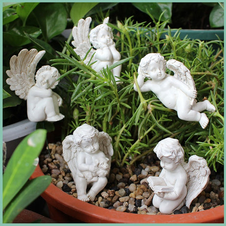 Angel plugin garden little girl resin flower decoration micro landscape garden statue - V.I.P Digital Presence