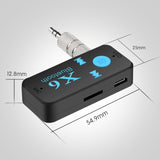 X6 Bluetooth Transmitter Aux Usb Car Play Music Receiver Adapter 5.0 mm  Bluetooth Adapter  MP3 Music Adapter For car player - V.I.P Digital Presence