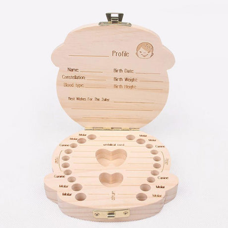 Wooden baby milk teeth box - V.I.P Digital Presence