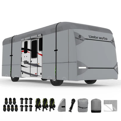 Umbrauto Class A RV Cover Upgraded Heavy Duty 7 Layers Top Windproof Breathable Class A Motorhome Camper Cover,Grey - V.I.P Digital Presence