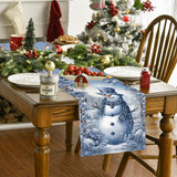 Christmas Snowman Table Flag Festival Restaurant Tablecloth Mat Tablecloth Home Kitchen Table Decoration Tea Flag - V.I.P Digital Presence