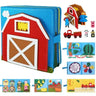 Juguetes Montessori para niños pequeños, tablero interactivo con escena de animales de granja, actividad de narración de cuentos, libro tranquilo, actividad de fieltro, juguete sensorial educativo 