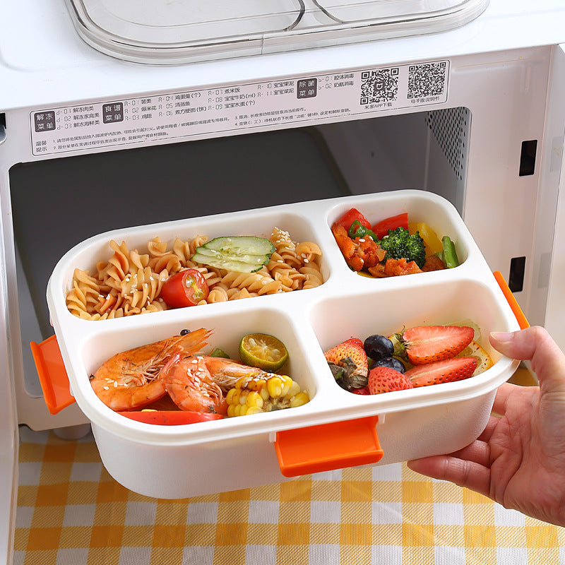 Fashion cartoon cute four-grid microwaveable lunch box bento box lunch box - V.I.P Digital Presence