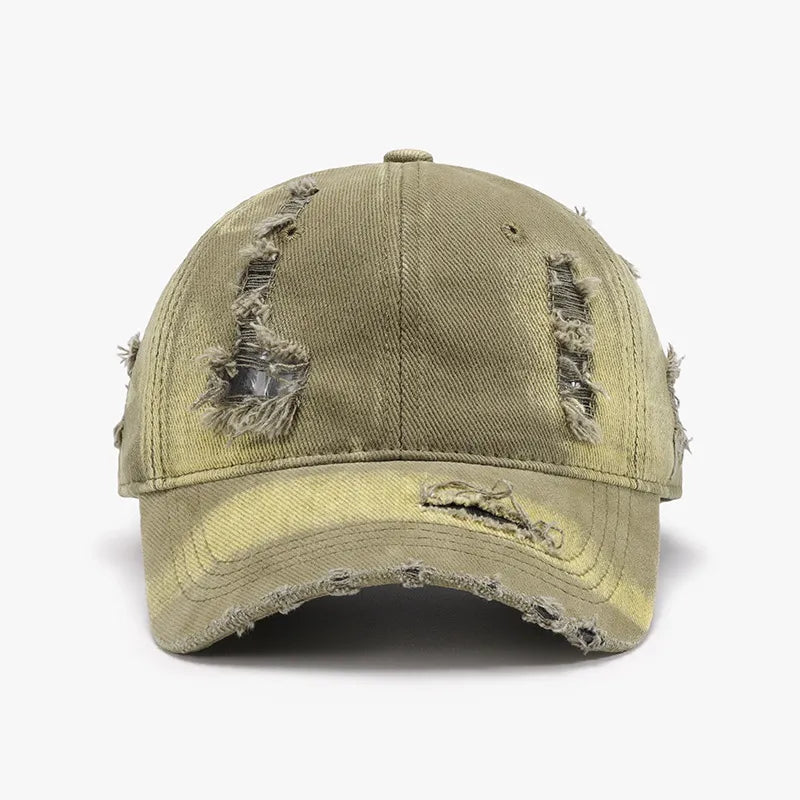 Distressed Adjustable Cotton Baseball Cap - V.I.P Digital Presence