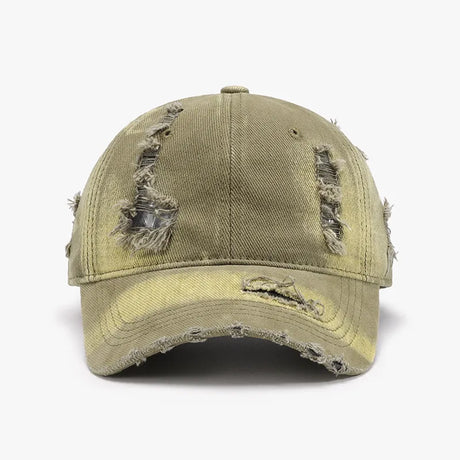 Distressed Adjustable Cotton Baseball Cap - V.I.P Digital Presence