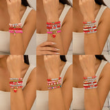 Bohemian style colorful soft ceramic elastic letter LOVE bead bracelet Bracelet - V.I.P Digital Presence