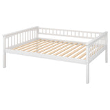 Full over Full Bunk Bed with Drawers  Convertible Beds  White
