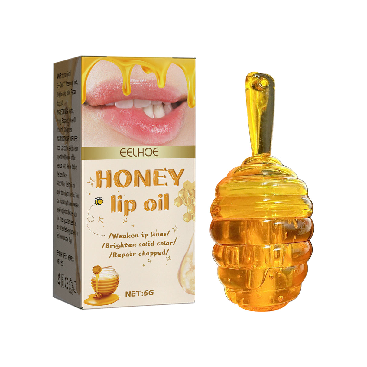 Honey Lip Oil, Reduces Lip Lines Prevents Dryness And Flaking Moisturizing Lip Oil - V.I.P Digital Presence