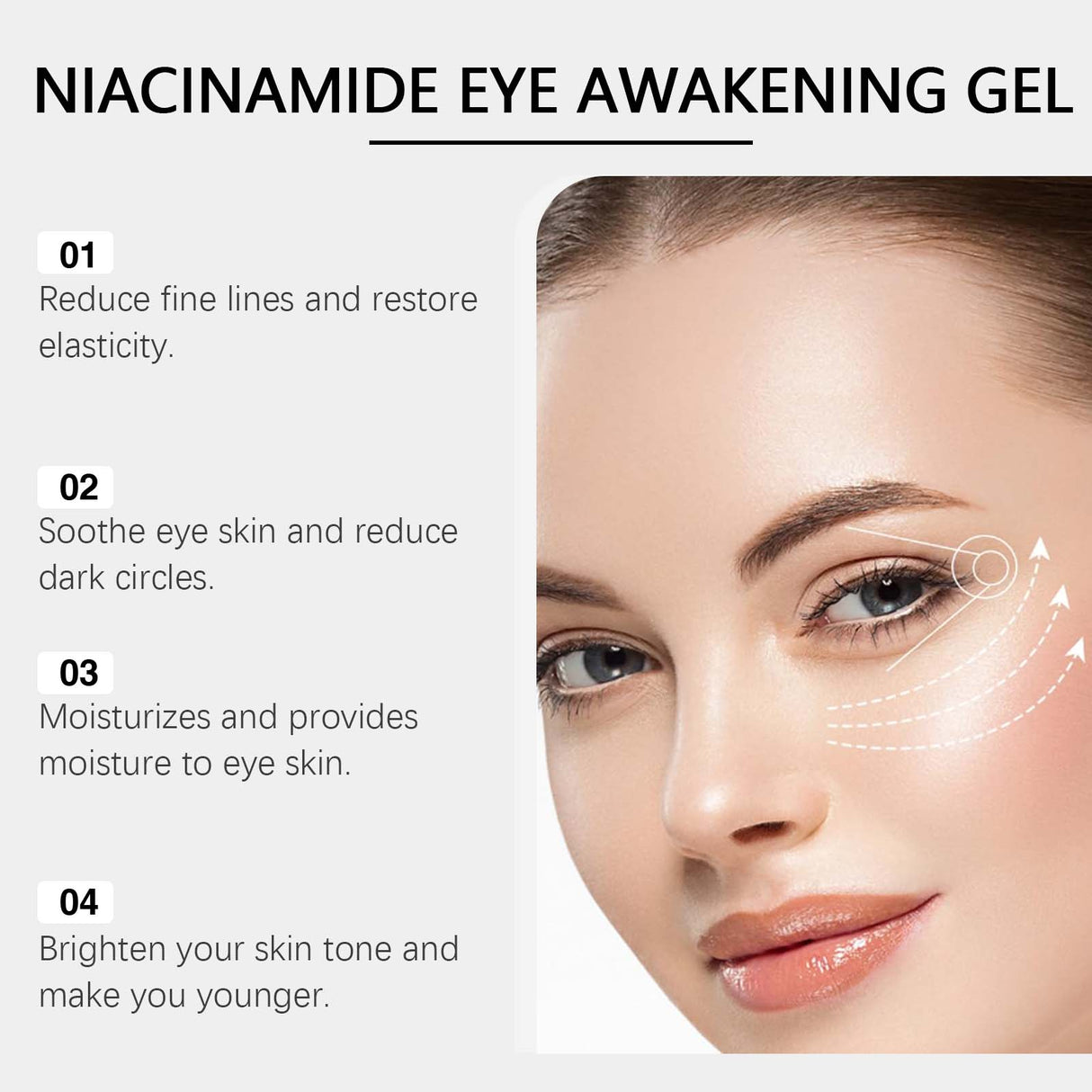 Niacinamide Eye Gel Hydrating And Moisturizing Elastic Firming Skin Around Eye Care Moisturizing Eye Cream - V.I.P Digital Presence