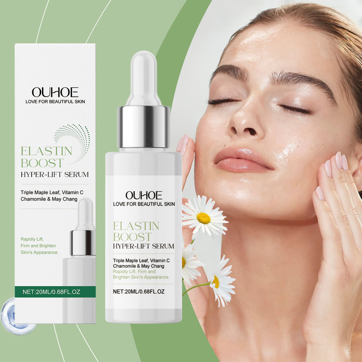 Facial Essence, Gentle Moisturizing, Delicate And Firm Skin, Lightening Fine Lines And Brightening Skin Essence