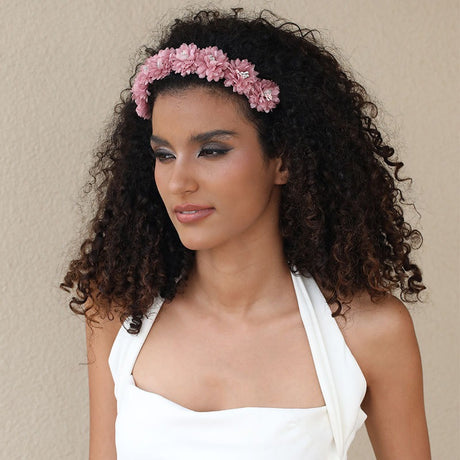 Fashionable fabric flower stamen flower hair hoop for women - V.I.P Digital Presence