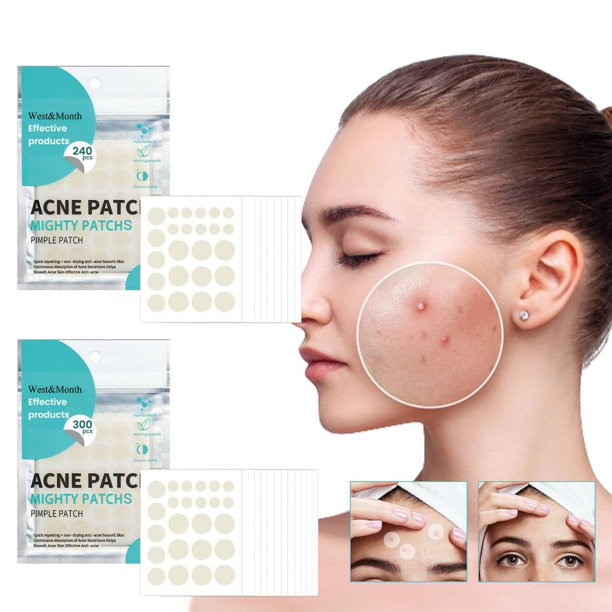Acne Patch Repair Acne Patch Pore-Cleansing Invisible Breathable Concealer Waterproof Acne Patch