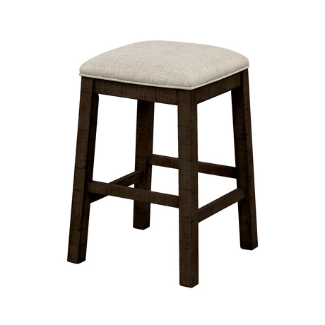 TOPMAX 4 Pieces Counter Height Table with Fabric Padded Stools, Rustic Bar Dining Set with Socket, Brown - V.I.P Digital Presence