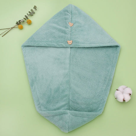 Super absorbent double-layer thickened coral velvet quick drying hair towel, shower cap, and headband towel - V.I.P Digital Presence