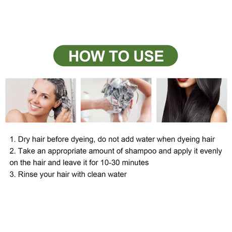 Plant Bubble Hair Natural Black Hair Dark Hair Hair Care Easy Color Lasting Mild Not Irritating - V.I.P Digital Presence